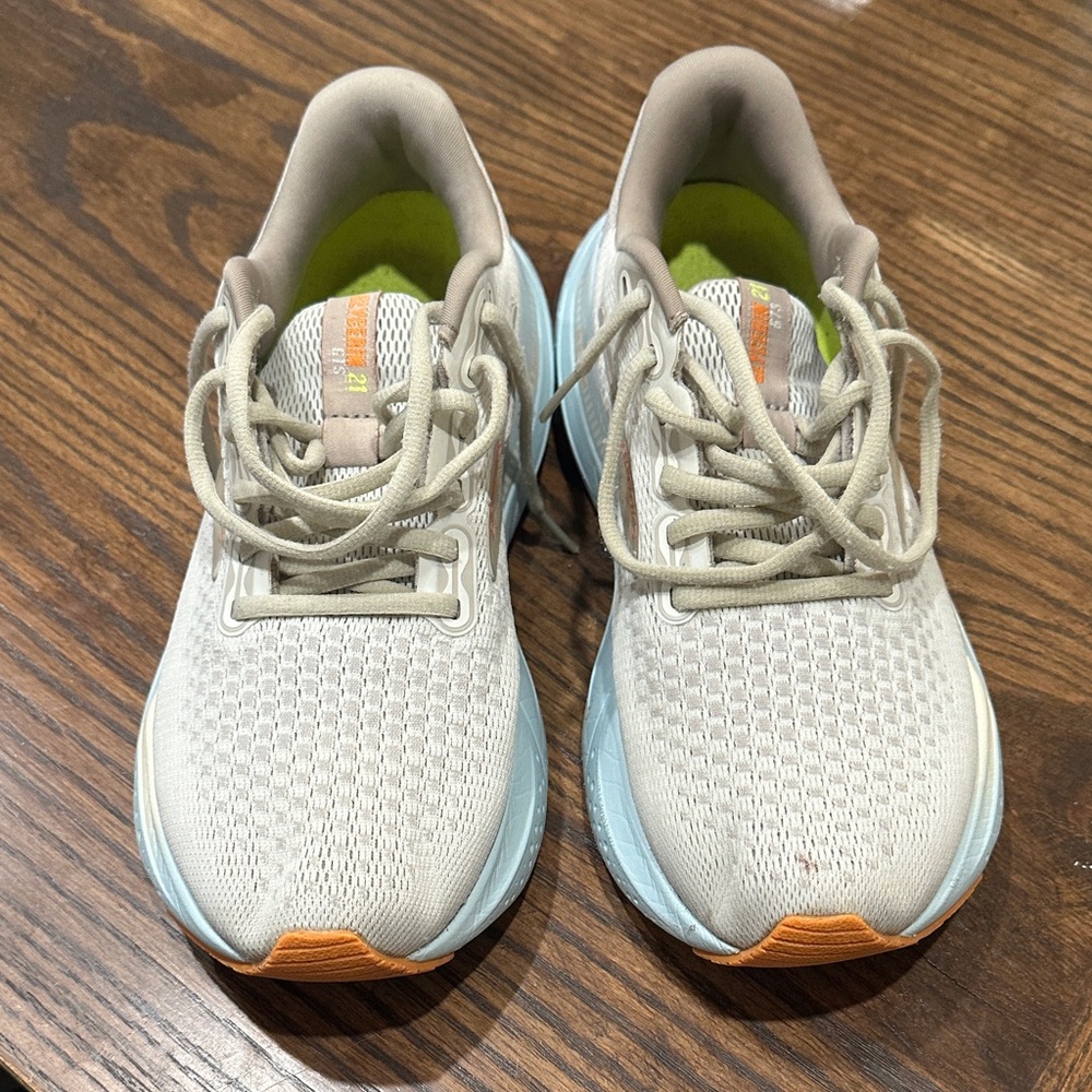 Brooks glycerine GTS 21 Beige and Orange Women's Sneakers - Picture 3 of 7